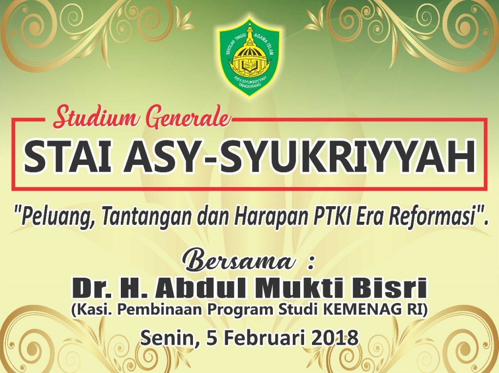 Studium Generale STAI Asy-Syukriyyah